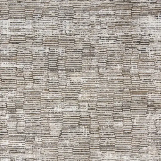 Brown and Ivory Abstract Non Skid Area Rug Photo 5