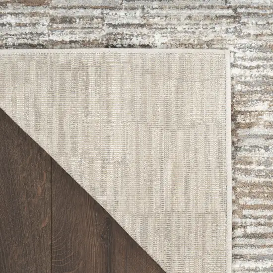 Brown and Ivory Abstract Non Skid Area Rug Photo 7