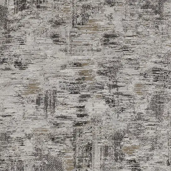 Brown and Ivory Abstract Power Loom Distressed Area Rug Photo 5