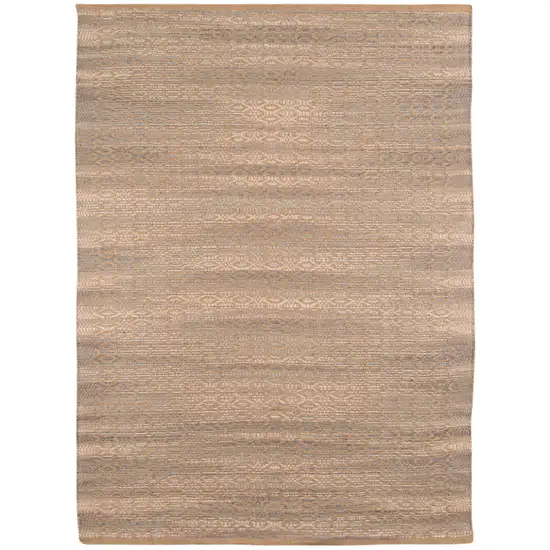 Brown and Ivory Geometric Flatweave Handmade Area Rug Photo 1