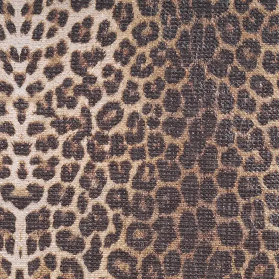 Brown and Ivory Leopard Print Power Loom Washable Non Skid Area Rug Photo 8