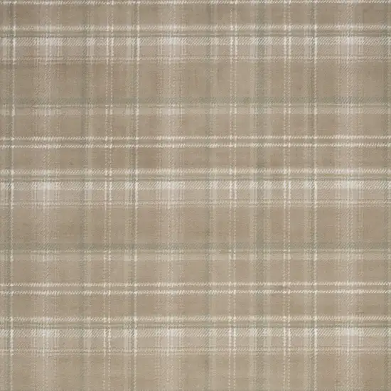 Brown and Ivory Plaid Non Skid Area Rug Photo 4