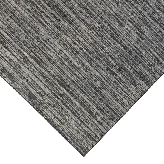 Brown and Ivory Striped Stain Resistant Indoor Outdoor Area Rug Photo 3