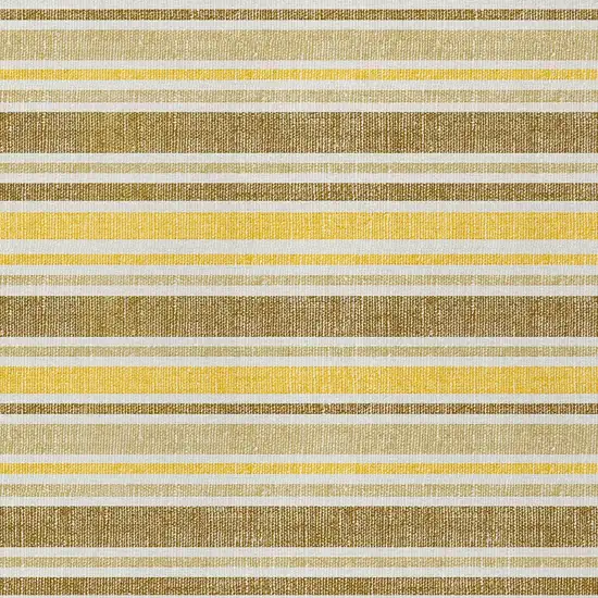 Brown and Orange Striped Washable Non Skid Area Rug With UV Protection Photo 7