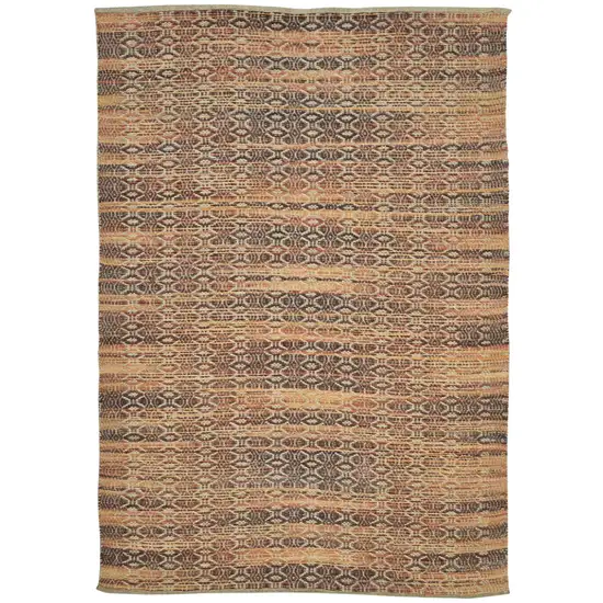 Brown and Red Geometric Flatweave Handmade Area Rug Photo 1