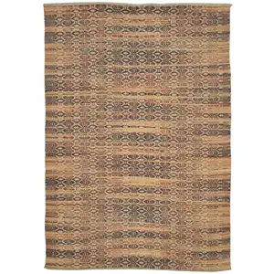 Photo of Brown and Red Geometric Flatweave Handmade Area Rug