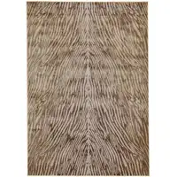 Photo of Brown and Tan Animal Print Power Loom Area Rug