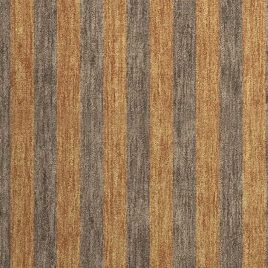 Brown and Tan Striped Washable Non Skid Indoor Outdoor Area Rug Photo 6