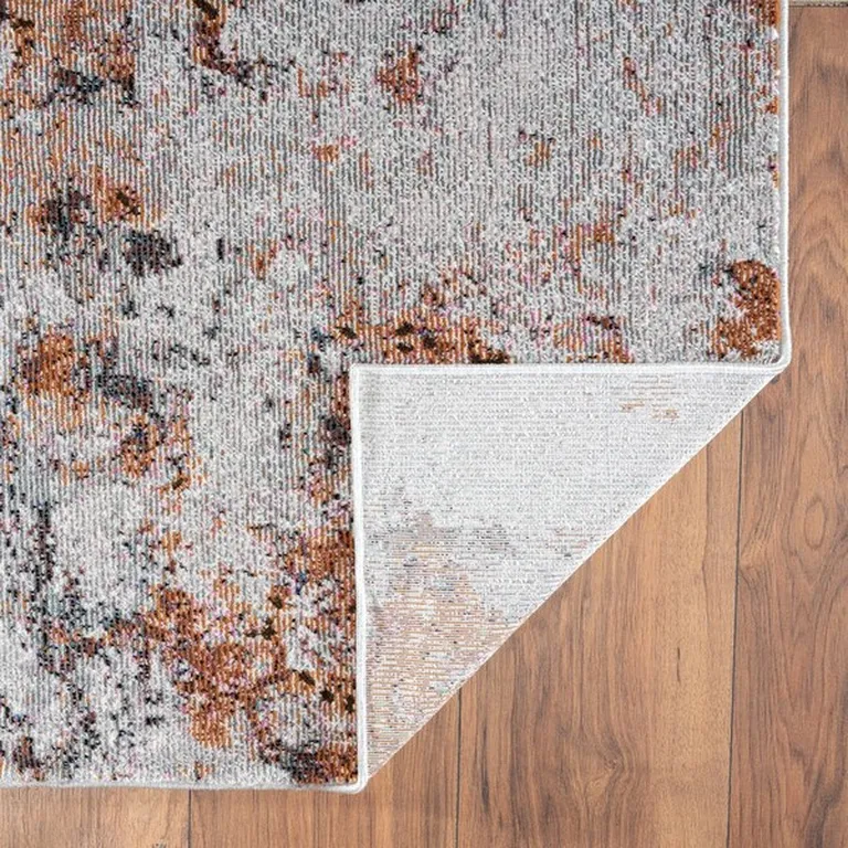 Brown and White Abstract Earth Area Rug Photo 3