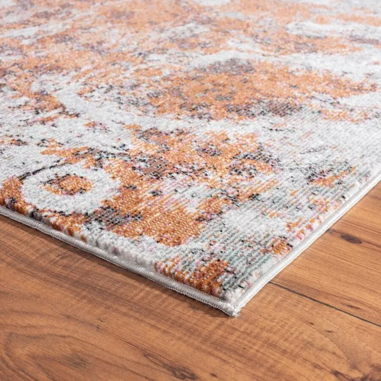 Brown and White Abstract Earth Area Rug Photo 5