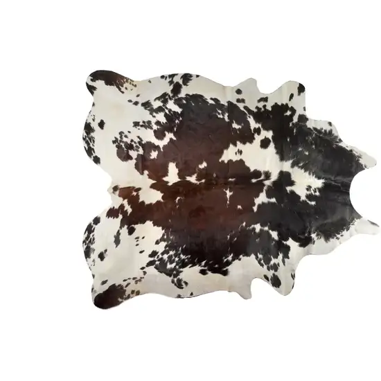 Brown and White Cowhide Hand Knotted Area Rug Photo 1