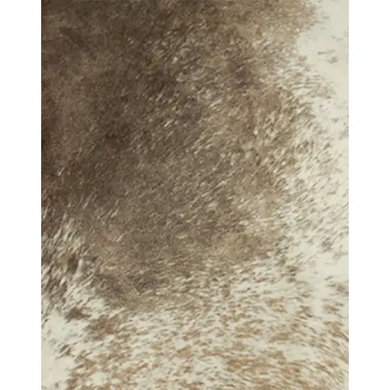 Brown and White Cowhide Hand Knotted Area Rug Photo 6