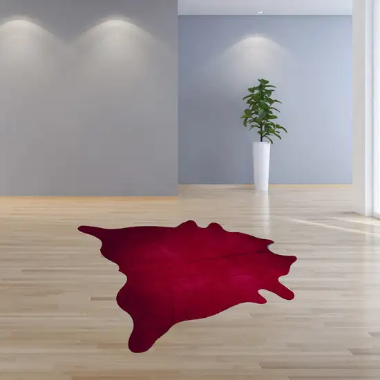 Burgundy Cowhide - Area Rug Photo 4