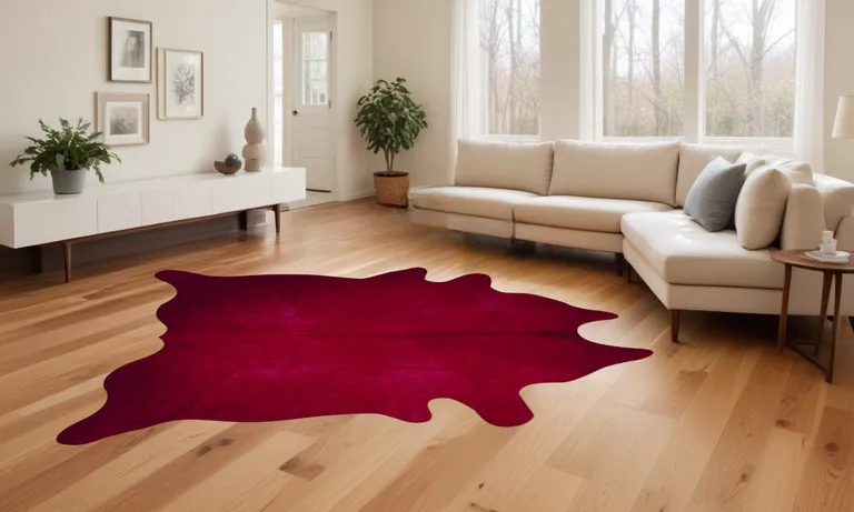 Burgundy Cowhide  Rug Photo 5