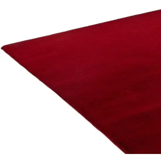 Burgundy Faux Fur Shag Non Skid Area Rug Photo 4