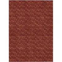 Photo of Burgundy Geometric Washable Non Skid Indoor Outdoor Area Rug