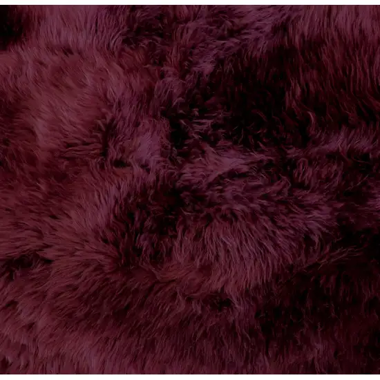 Burgundy New Zealand Natural Sheepskin Rug Photo 2