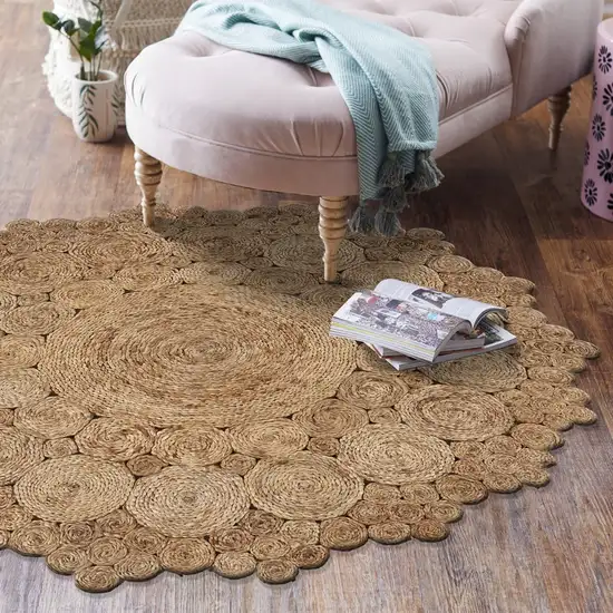 Bursting Medallion Boutique Jute Rug Photo 7