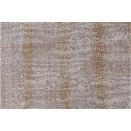 Camel Striped Hand Loomed Area Rug Photo 9