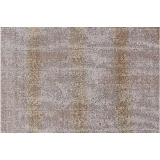 Camel Striped Hand Loomed Area Rug Photo 8