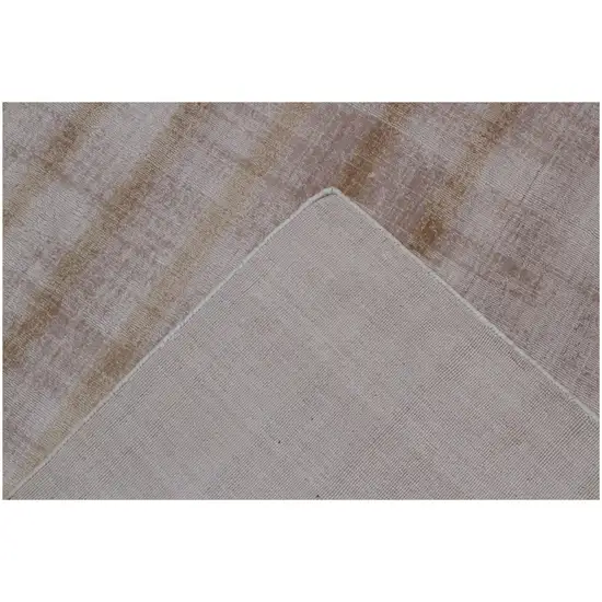 Camel Striped Hand Loomed Area Rug Photo 5