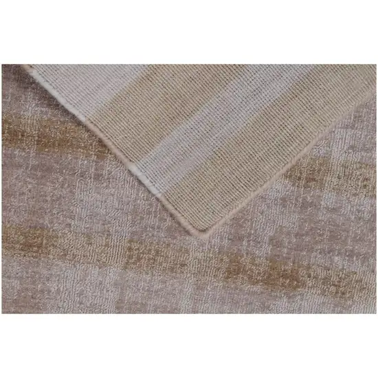 Camel Striped Hand Loomed Area Rug Photo 6