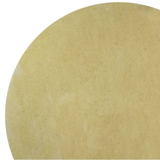 Canary Yellow Round Indoor Shag Rug Photo 2