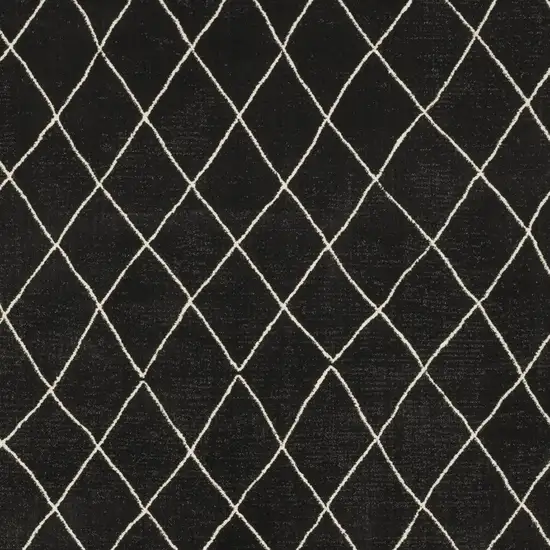 Charcoal And Ivory Trellis Area Rug Photo 7