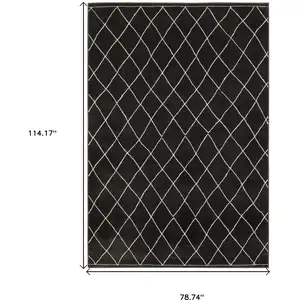 Photo of Charcoal And Ivory Trellis Area Rug