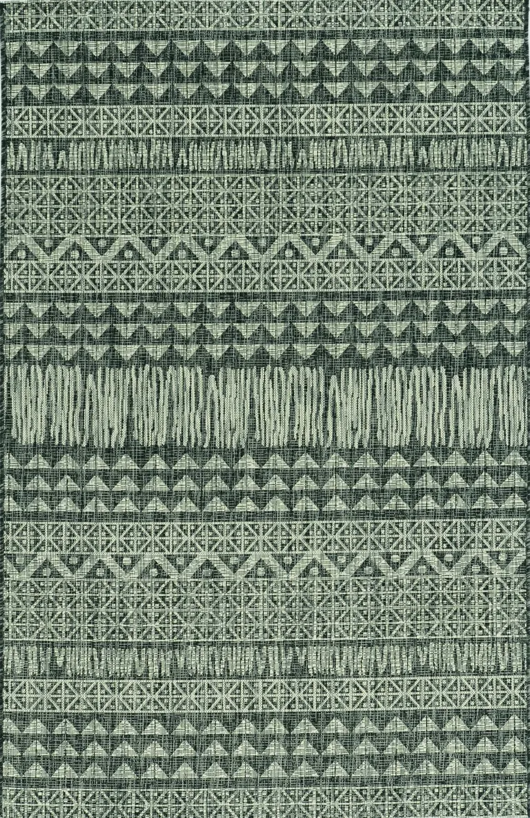 Charcoal Aztec Pattern Rug Photo 2