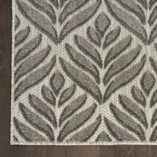 Charcoal Floral Power Loom Area Rug Photo 5