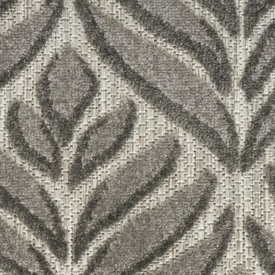 Charcoal Floral Power Loom Area Rug Photo 6