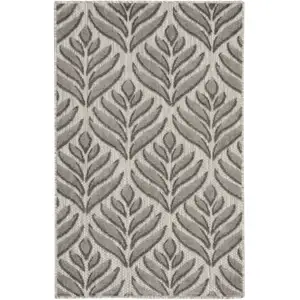 Photo of Charcoal Floral Power Loom Area Rug