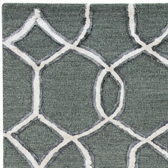 Gray Wool Handmade Runner Rug Photo 6