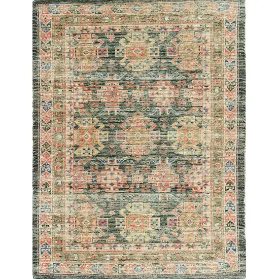 Charcoal Hand Woven Traditional Indoor Accent Rug Photo 1