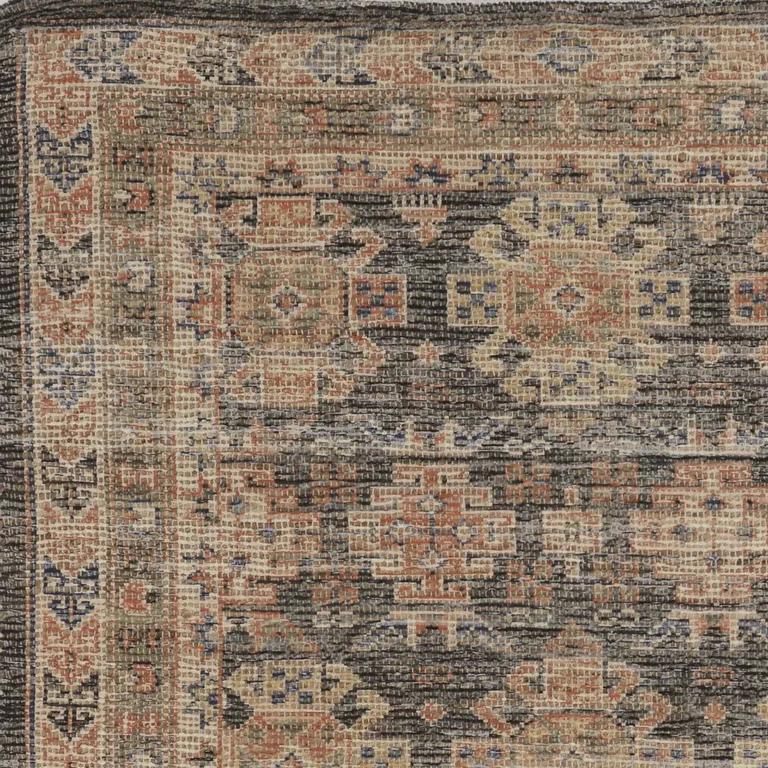 Charcoal Hand Woven Traditional Indoor Area Rug Photo 3