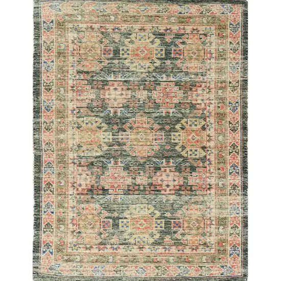 5'X7' Charcoal Hand Woven Traditional Indoor Area Rug Photo 8