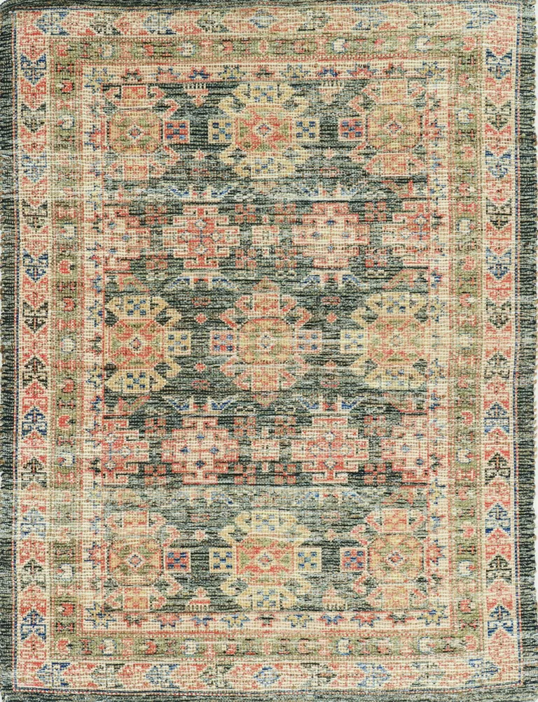 Charcoal Hand Woven Traditional Indoor Area Rug Photo 1