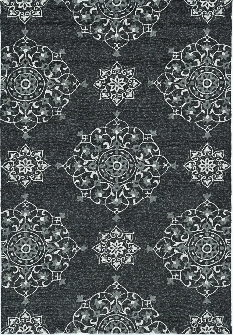 Charcoal Polypropylene Accent Rug Photo 4