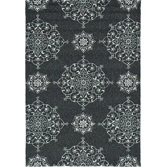 Charcoal Polypropylene Accent Rug Photo 2