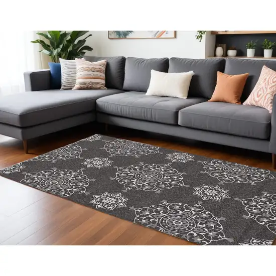 Charcoal Hand Tufted Area Rug Photo 1