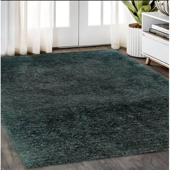 Charcoal Shag Hand Tufted Area Rug Photo 1