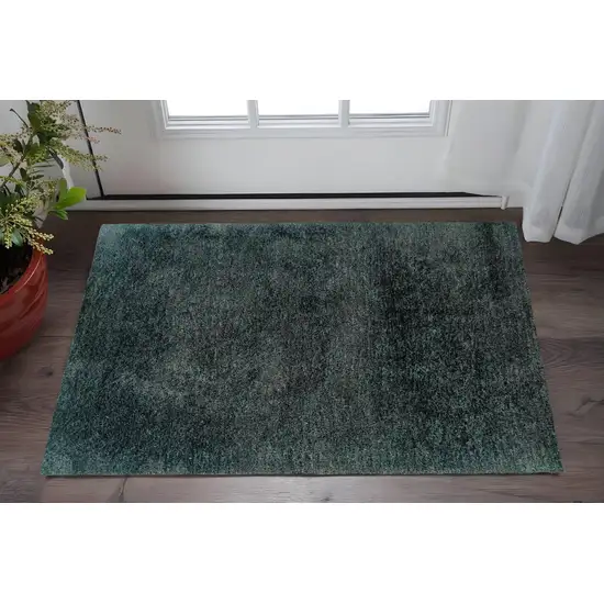 Charcoal Shag Hand Tufted Area Rug Photo 1