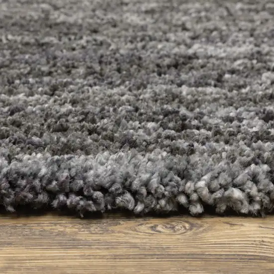 Charcoal Shag Power Loom Stain Resistant Area Rug Photo 7