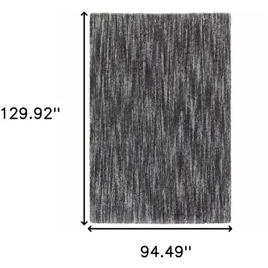 Charcoal Shag Power Loom Stain Resistant Area Rug Photo 10