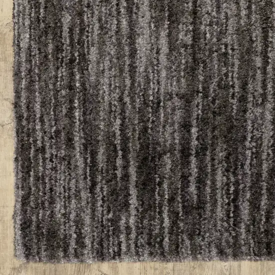 Charcoal Shag Power Loom Stain Resistant Area Rug Photo 9