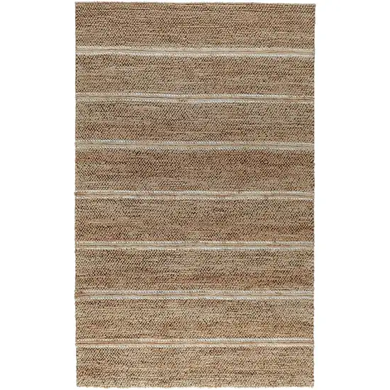 Charcoal Striped Hand Woven Area Rug Photo 1