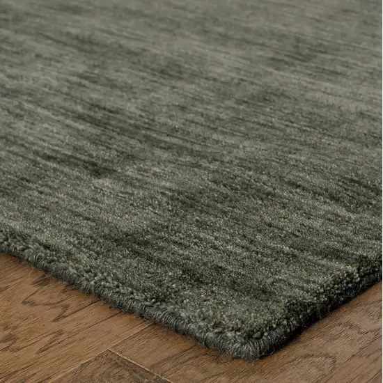 Charcoal Wool Hand Tufted Area Rug Photo 6