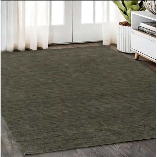 Charcoal Wool Hand Tufted Area Rug Photo 1