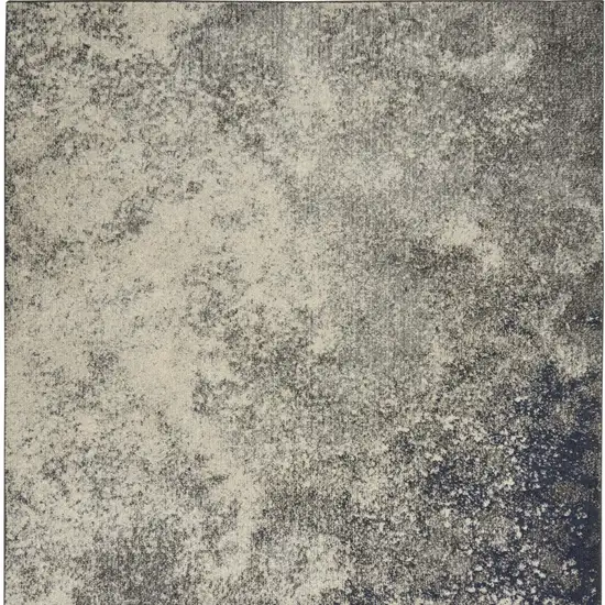 Gray And Ivory Abstract Area Rug Photo 3